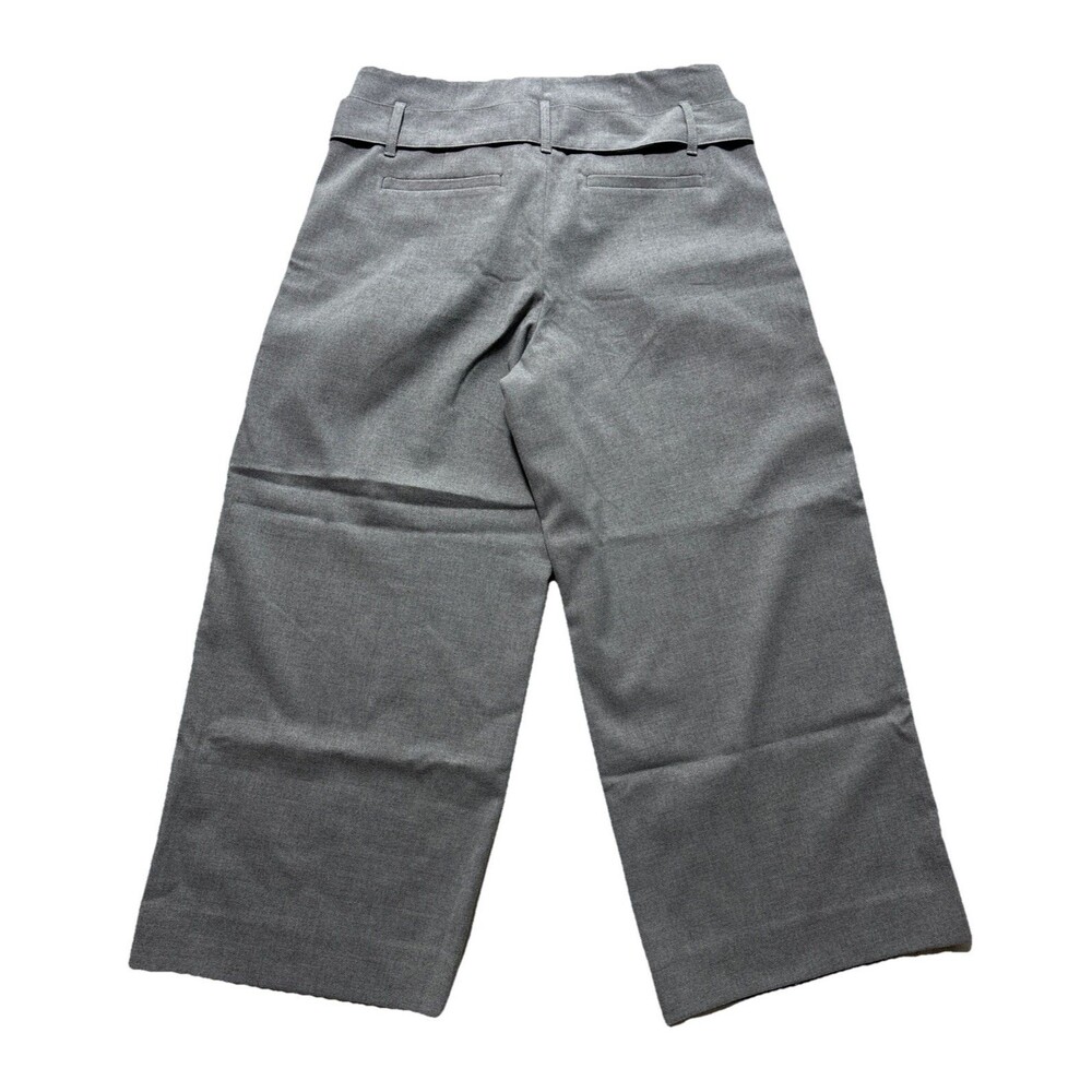 Banana Republic Gray Wide Leg Belted Culotte Pants Size 0 Minimalist Chic - Picture 3 of 12
